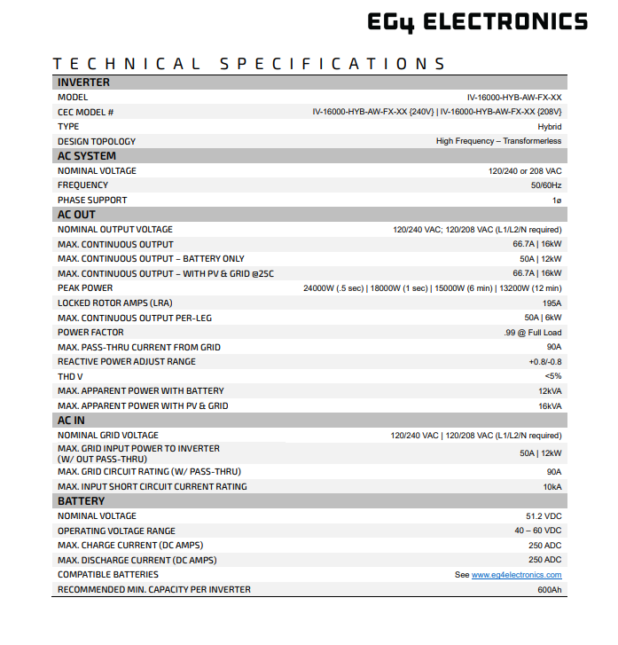 EG4 FlexBOSS21 16kW AC Hybrid Inverter (1589004) - alternate view